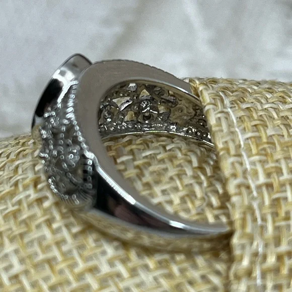 Vintage 925 Sterling Silver Red Oval Ring - Size 6, 4.1g - Picture 14 of 17